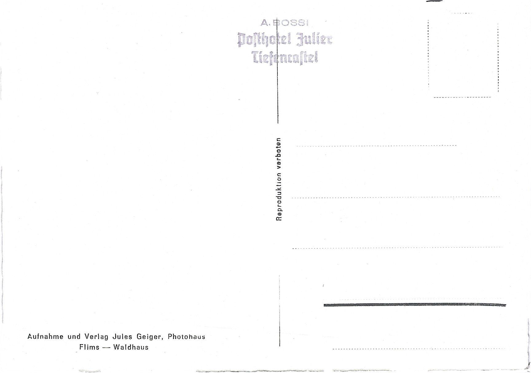 Cartoline postali: Tiefenkastel,  Kirche                3451 – Usato da Bütschwil venduto da Jackson1A 1