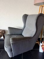 Ohrensessel  grau, gepflegt