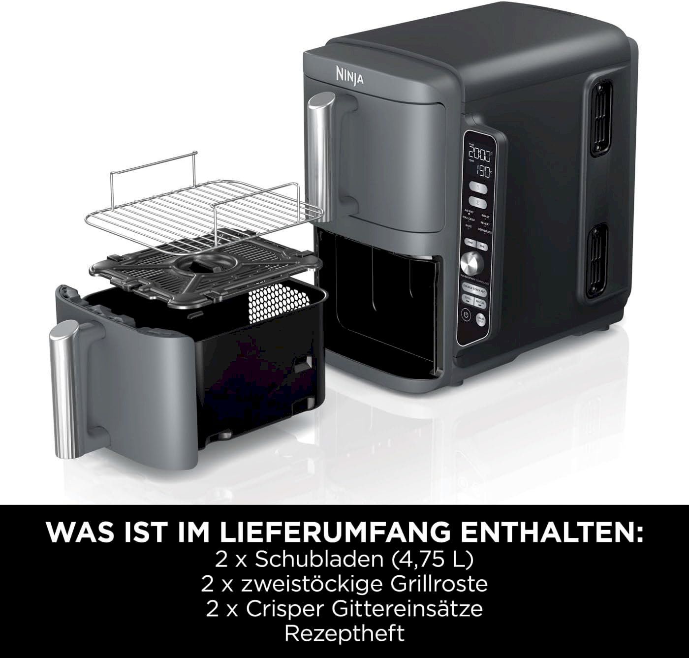 Elettrodomestici da cucina: Ninja SL400EU Heißluftfritteuse 9,5 L – Nuovo e nell'imballaggio originale da Bottighofen venduto da zaap 1