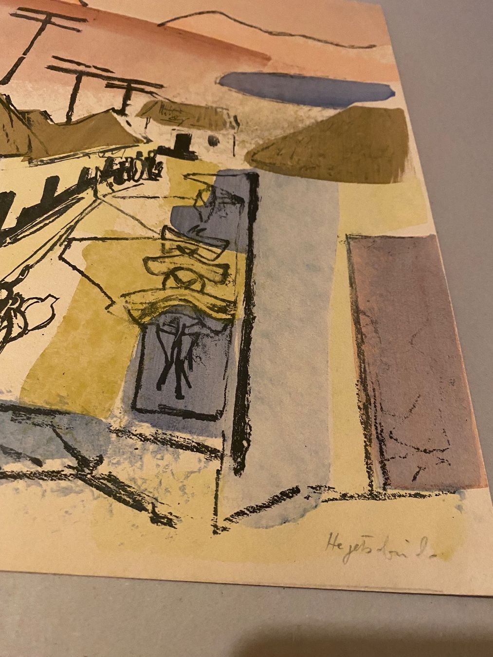 Grafica & Litografie: Schöne Lithographie mit Signatur (Hegedüs Béla) – Usato da Münchwilen TG venduto da Mercurius63 5