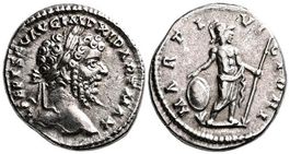 SEPTIMIUS SEVERUS AR Denarius (198-202 AD). Marti Victori.