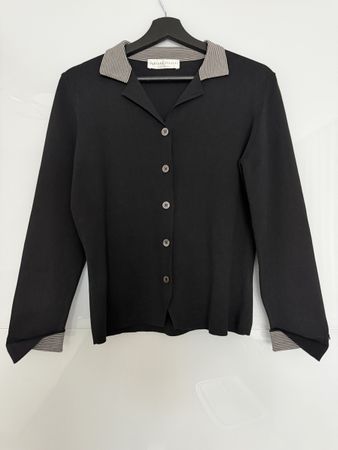 Fabiana Filippi Strickjacke aus 100% Baumwolle in schwarz