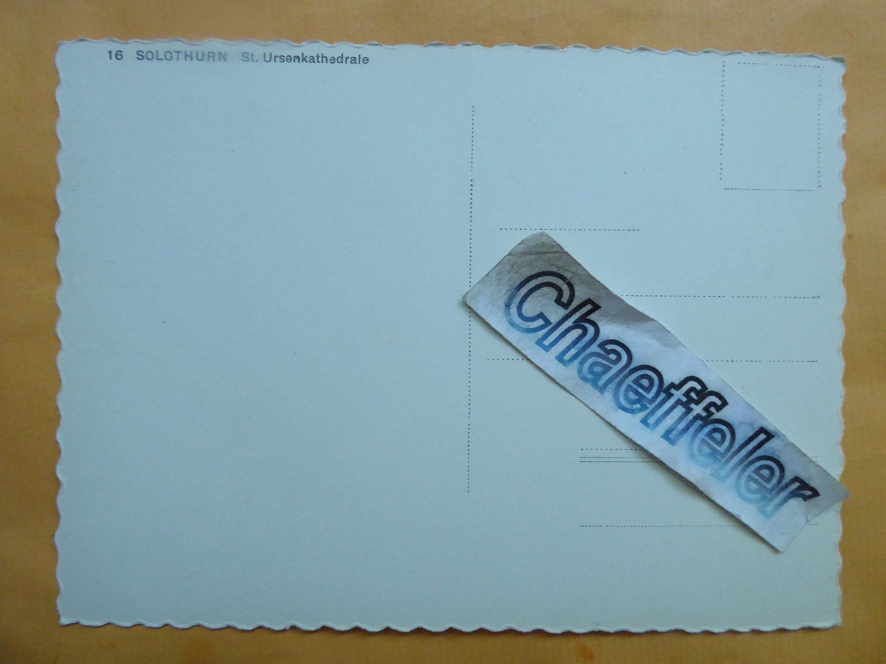 Cartes postales: 16  Solothurn – D'occasion à Zürich par Chaeffeler 1