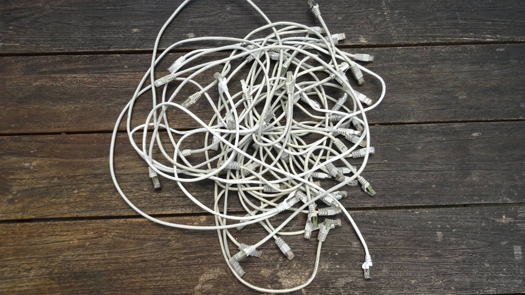 Kabel: Eathrnet Patch Kabel ca. 40 Stk Cat5/5E – Gebraucht aus Riedholz von Leo.L 2