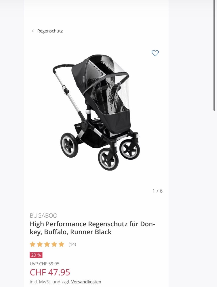 Bugaboo Poussette: Bugaboo High Performance Regenschutz – D'occasion à Horw par malvengirl 1