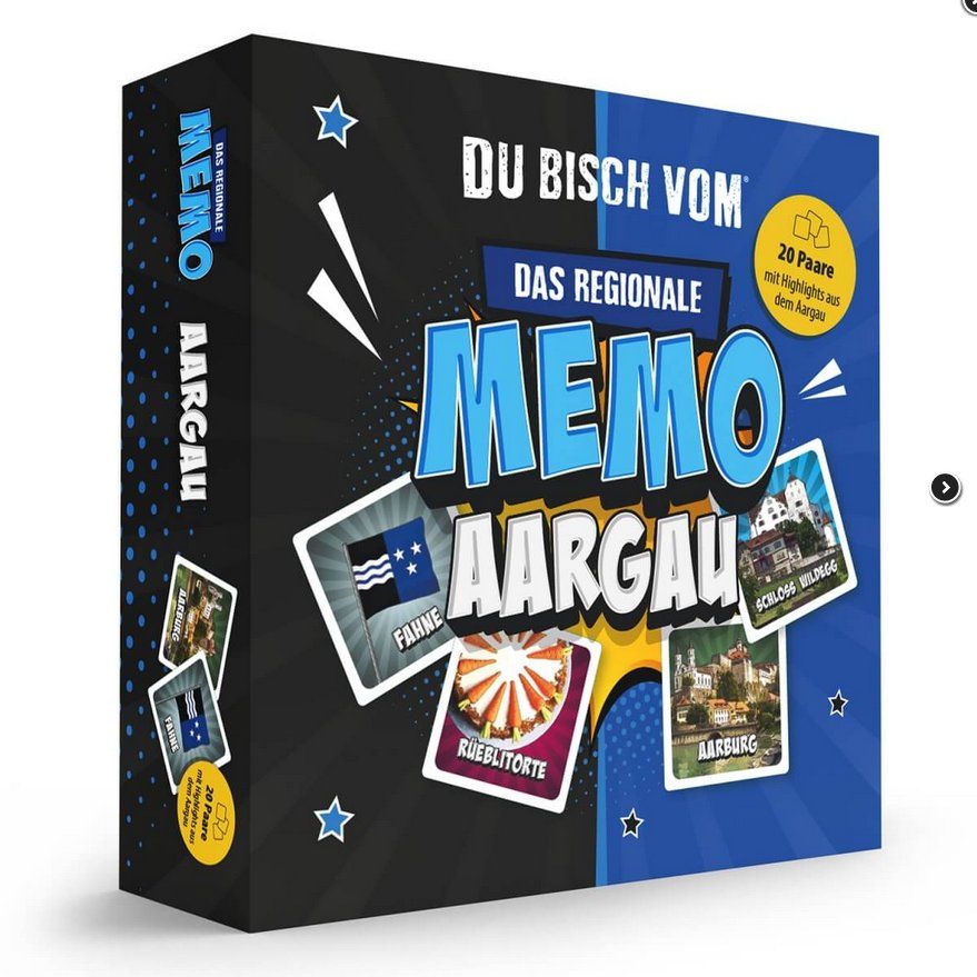 Hasbro Giochi: DU BISCH VO® Aargau - Memo / Memory Spiel – Nuovo e nell'imballaggio originale da Oensingen venduto da Liquidations-Shop 1