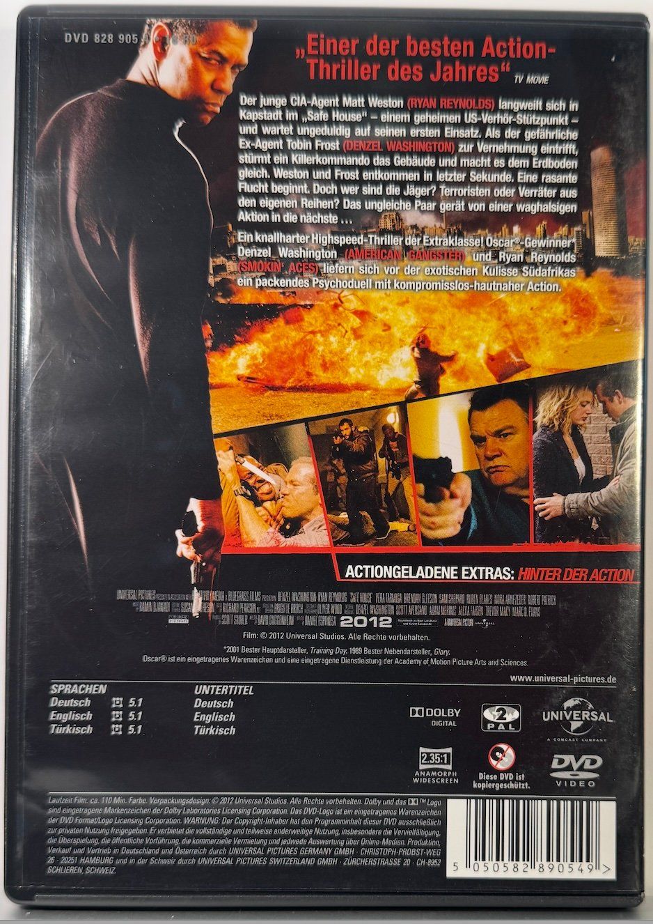 Tutti i DVDs: DVD SAFE HOUSE - DENZEL WASHINGTON - RYAN REYNOLDS – Usato da Wisen venduto da gigisna 2