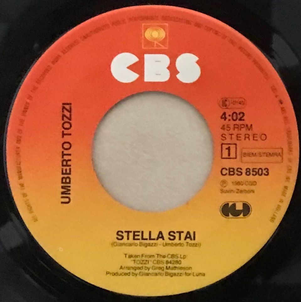 Schallplatten: UMBERTO TOZZI - STELLA STAI – Gebraucht aus Bussigny von vinyl-pas-cher 2