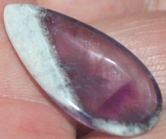 Mineralien L-992 – Trapiche Amethyst Scheibe ca. 31x16mm