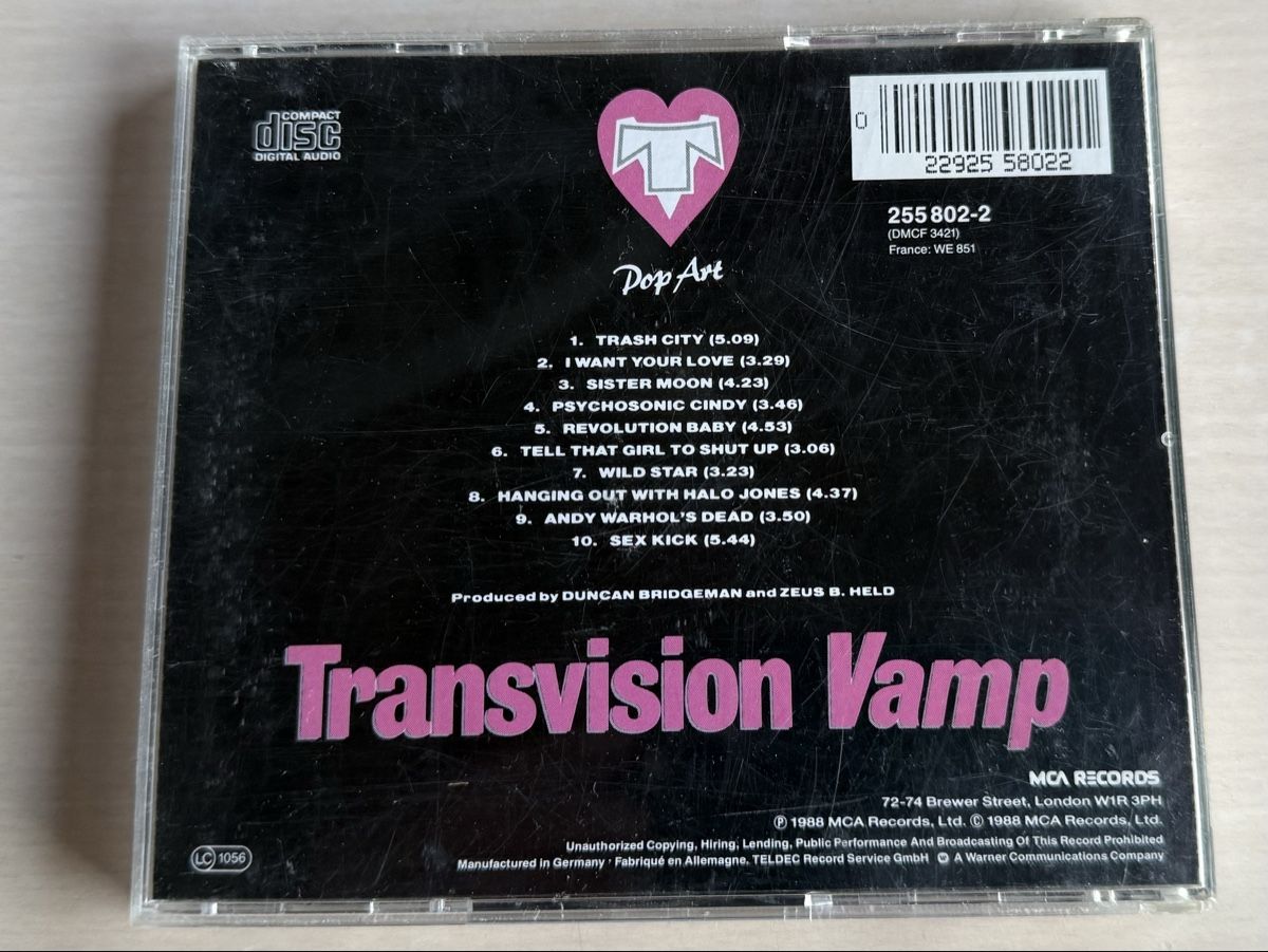 CDs: Transvision Vamp - Pop Art CD 1988 – D'occasion à Oberried Brienz par Chyara 1