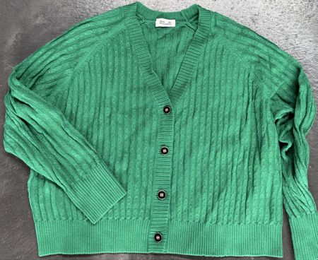 Baum und Pferdgarten Strickjacke grün, Grösse M, Top! (53)