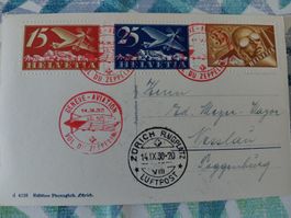 Tolle AK Zeppelinpost 1930