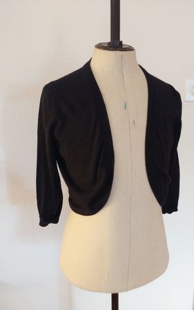 Bolero Globus M Merino schwarz mit Glitzer neu