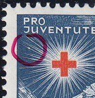 Tutti i francobolli: 48.2.**  Pf. farbloser Fleck unter dem 1. E von Juventute – Nuovo (secondo la descrizione) da Spreitenbach venduto da Lienbi01