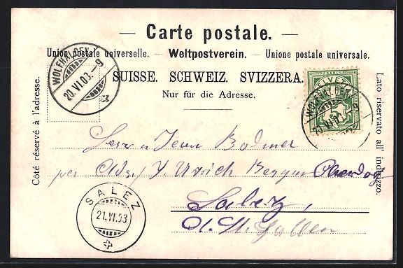 Cartes postales: AK Wolfhalden, Teilansicht, 1903 – D'occasion à Berlin par bartko-reher 1