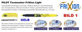 Pilot Leuchtstift Marker ** Frixion LIGHT ** GELB
