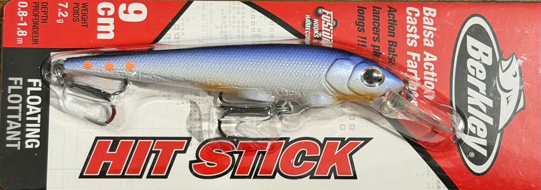 Berkley Esche: Berkley Wobbler Hit Stick floating - 9 cm 7.2 gr – Nuovo e nell'imballaggio originale da Widnau venduto da Fishingtackle_Oggy
