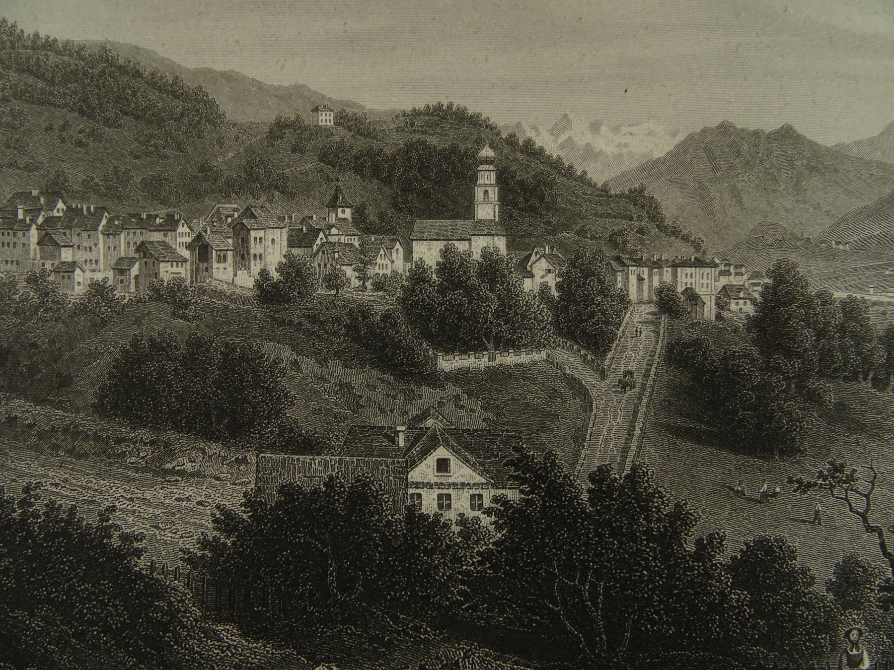 Incisioni: THUSIS, STAHLSTICH NACH ROHBOCK 1870 – Usato da Grüningen venduto da Kartensammler 7
