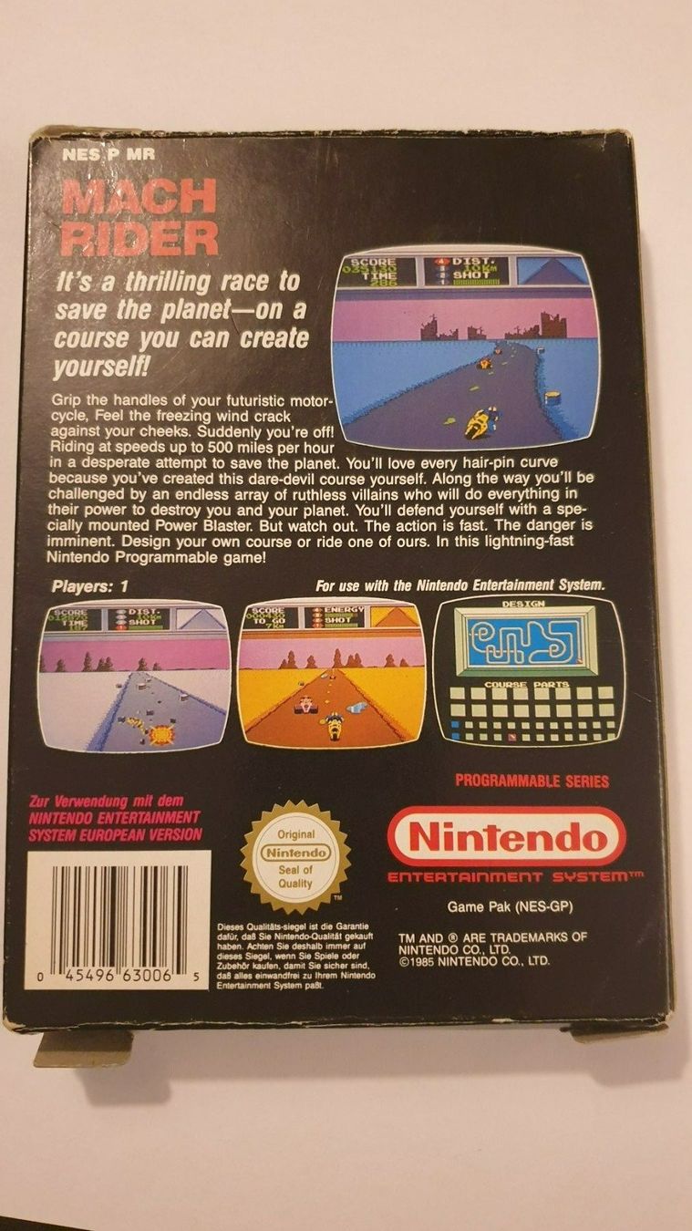 Nintendo Spiele: Mach Rider Programmable Series NES OVP – Gebraucht aus Rain von  6