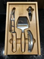 Käse und Wein Set, 4-teilig, in der Holzbox