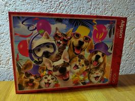 1000er Puzzle, Alipson, Beach Party Hunde und Katzen