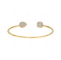 Armreif 0.50ct Diamond Bangle open 750/18 K Yellow Gold