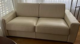 2-er Ledersofa Natuzzi Copenhagen Beige  (NP ~2000.-)