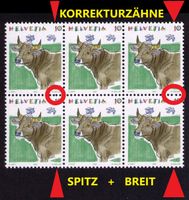 1992_789_KUH_2 Abarten: "SPITZE+BREITE KORREKTURZÄHNE" ! **