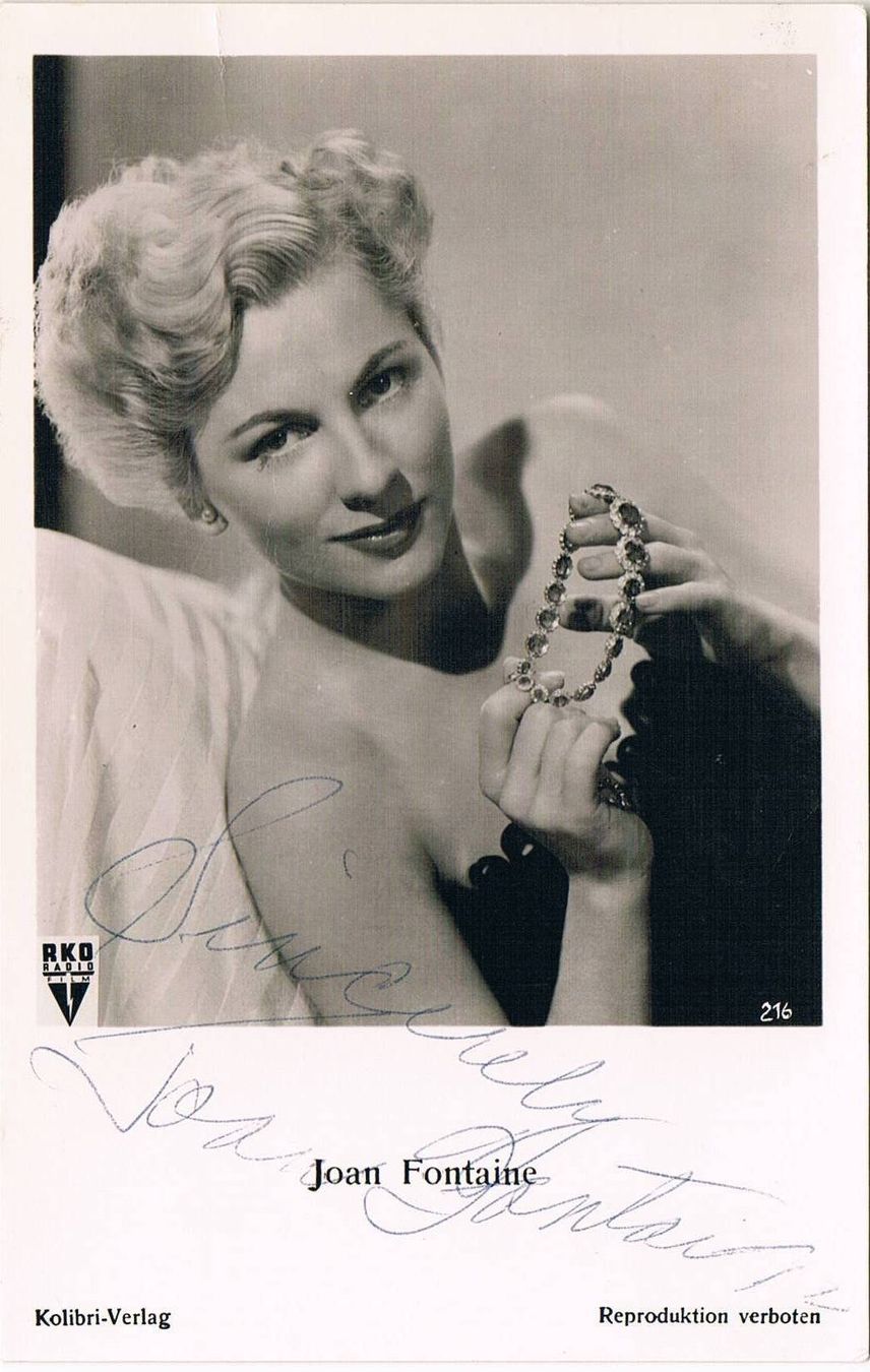 Autogramme: Joan Fontaine 1917-2013 Autogramm Vintage Foto 9x14cm – Gebraucht aus Bischofszell von Gottselig