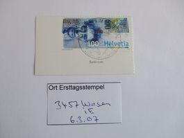 Voll Ort Ersttagsstempel 3457 Wasen i E