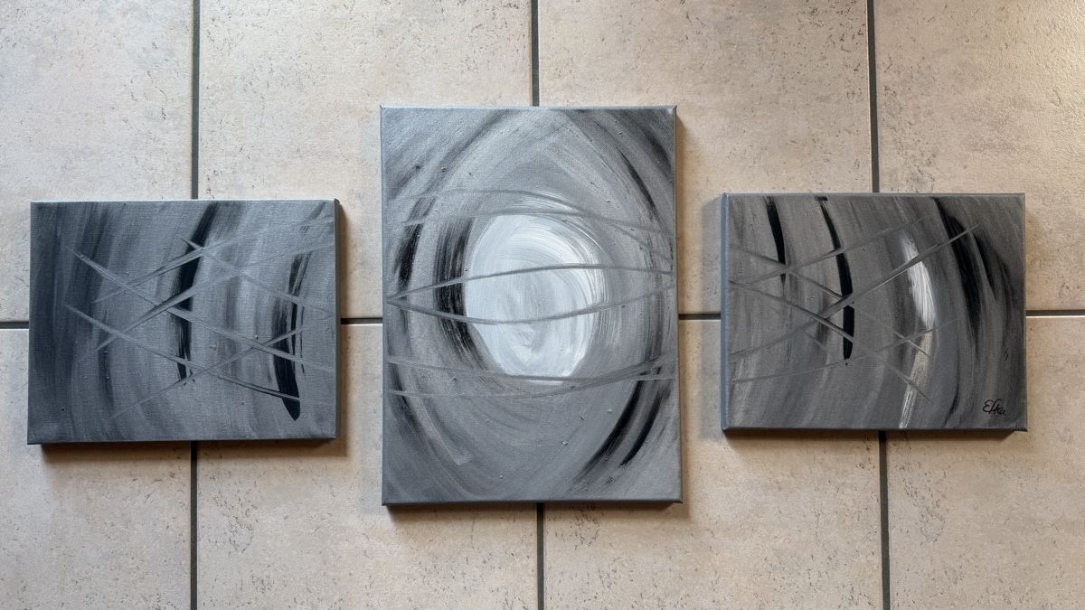Gemälde: Bild, Gemälde, Kunst, Leinwand, dreiteilig  – Gebraucht aus Thayngen von Budro
