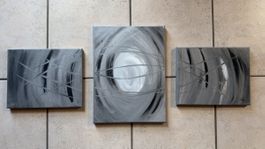 Bild, Gemälde, Kunst, Leinwand, dreiteilig 