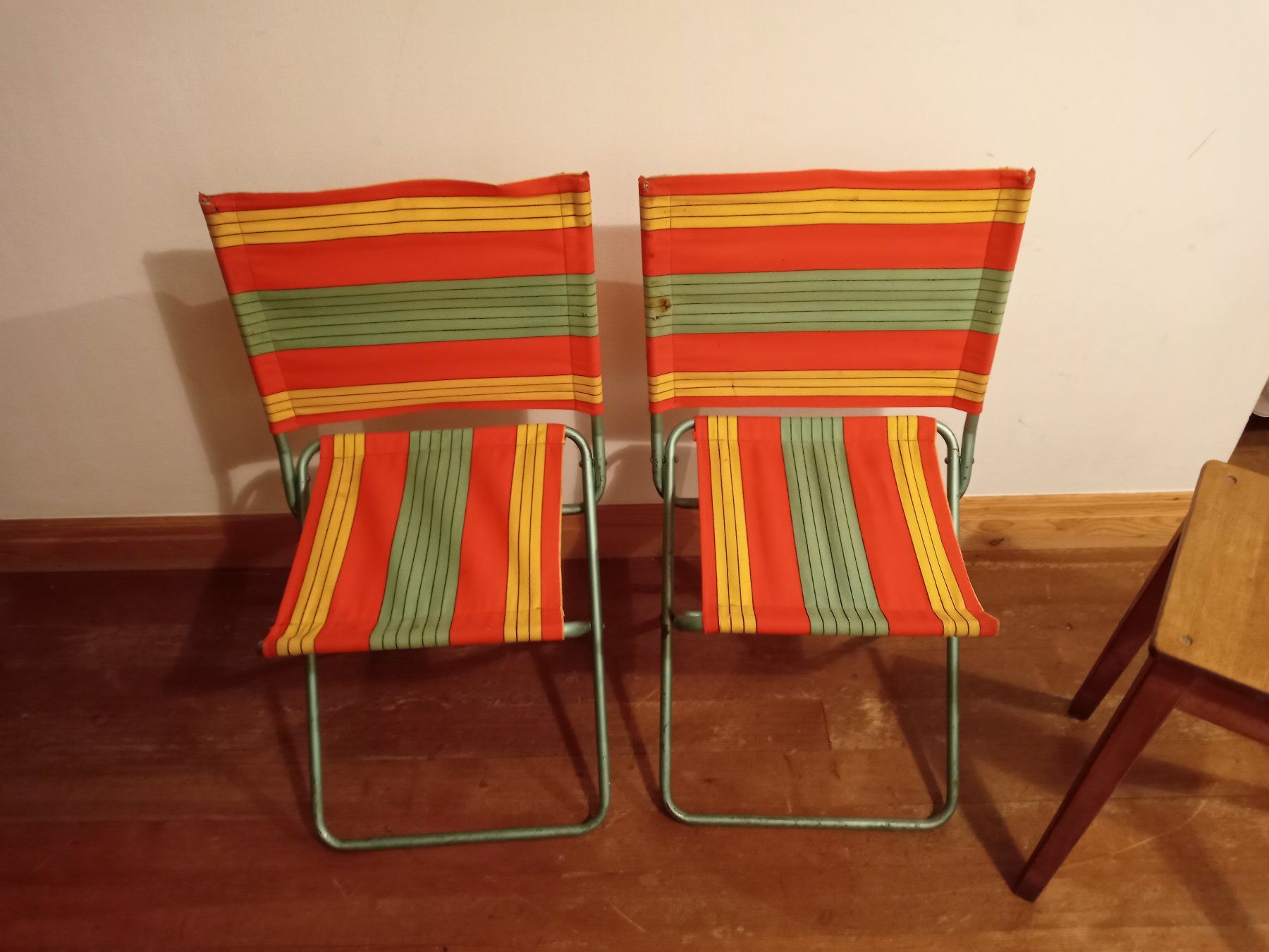 Sedie: 2x Camping-Stuhl  Klappstuhl vintage – Usato da Prez-vers-Siviriez venduto da Monija70