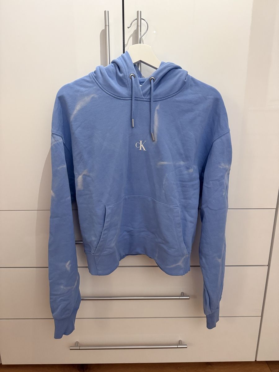 Calvin Klein Maglioni & Felpe: Calvin Klein Hoodie Pullover Gr. M - Hellblau Tie Dye – Usato da Waltenschwil venduto da marisa.tengler 2