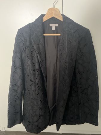 Blazer H&M schwarz Spitze Blumenmuster Grösse S