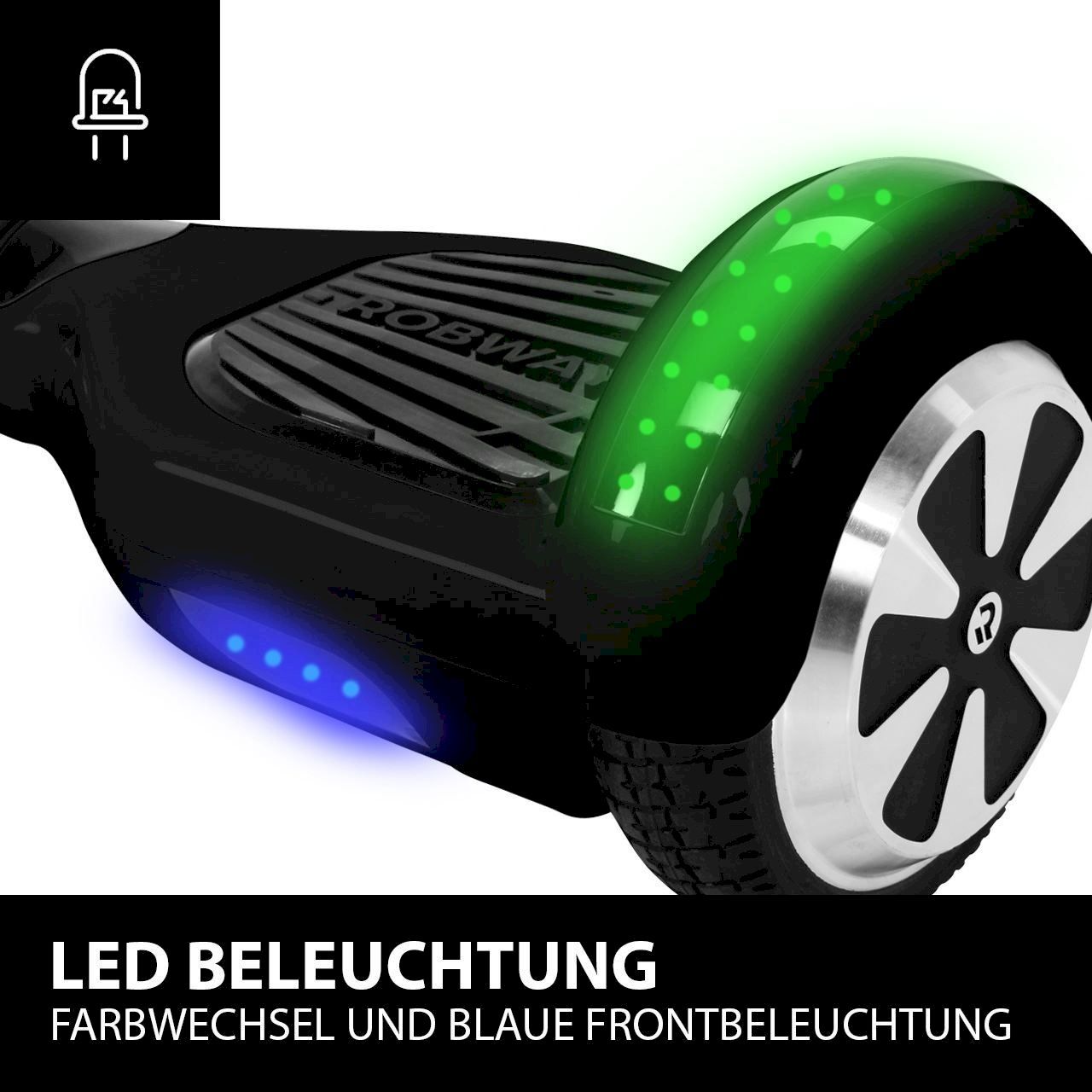 Hoverboard: Hoverboard ROBWAY E-Balance Schwarz 2.0 – Nuovo e nell'imballaggio originale da Bottighofen venduto da zaap 4