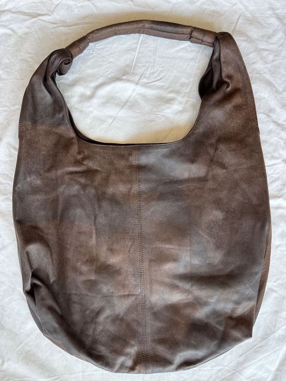 TEDDY SINCLAIR HOBO TOTE BRAUNE TASCHE AUS WEICHEM LEDER