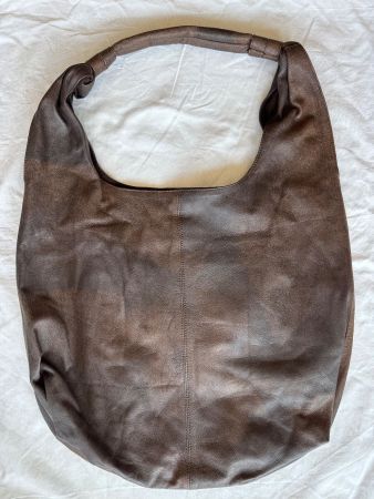 TEDDY SINCLAIR HOBO TOTE BRAUNE TASCHE AUS WEICHEM LEDER