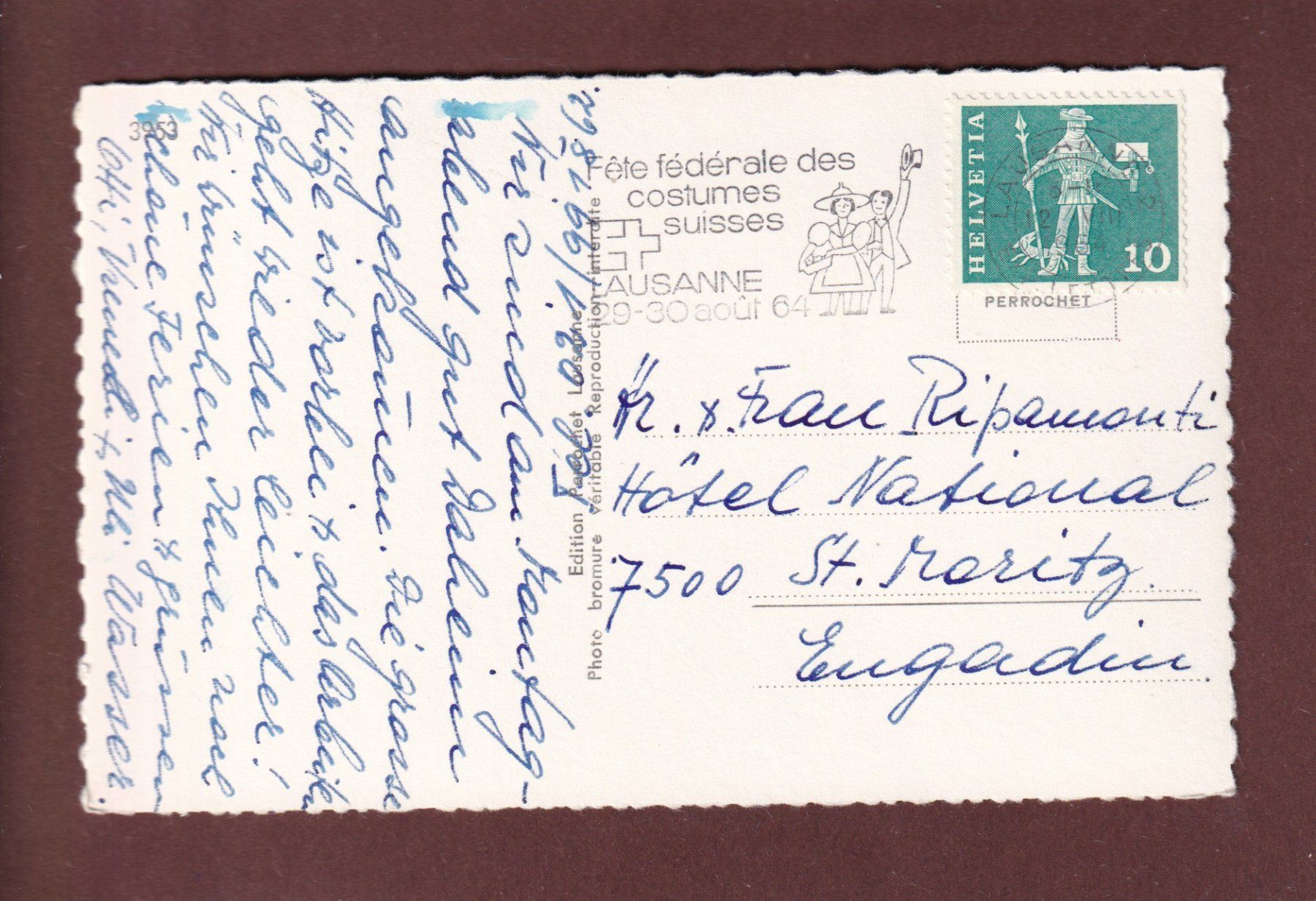 Cartoline postali: CULLY - 8 images - 1964 – Usato da Pully venduto da nicecards 1