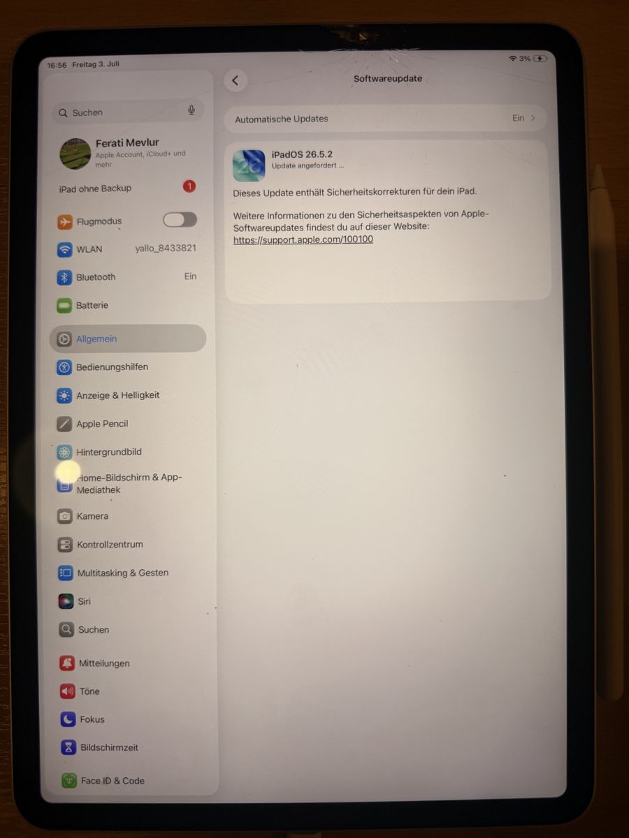 Apple Tablettes PC: Apple iPad Pro 11” (Silber) – D'occasion à Rümlang par sararejhan