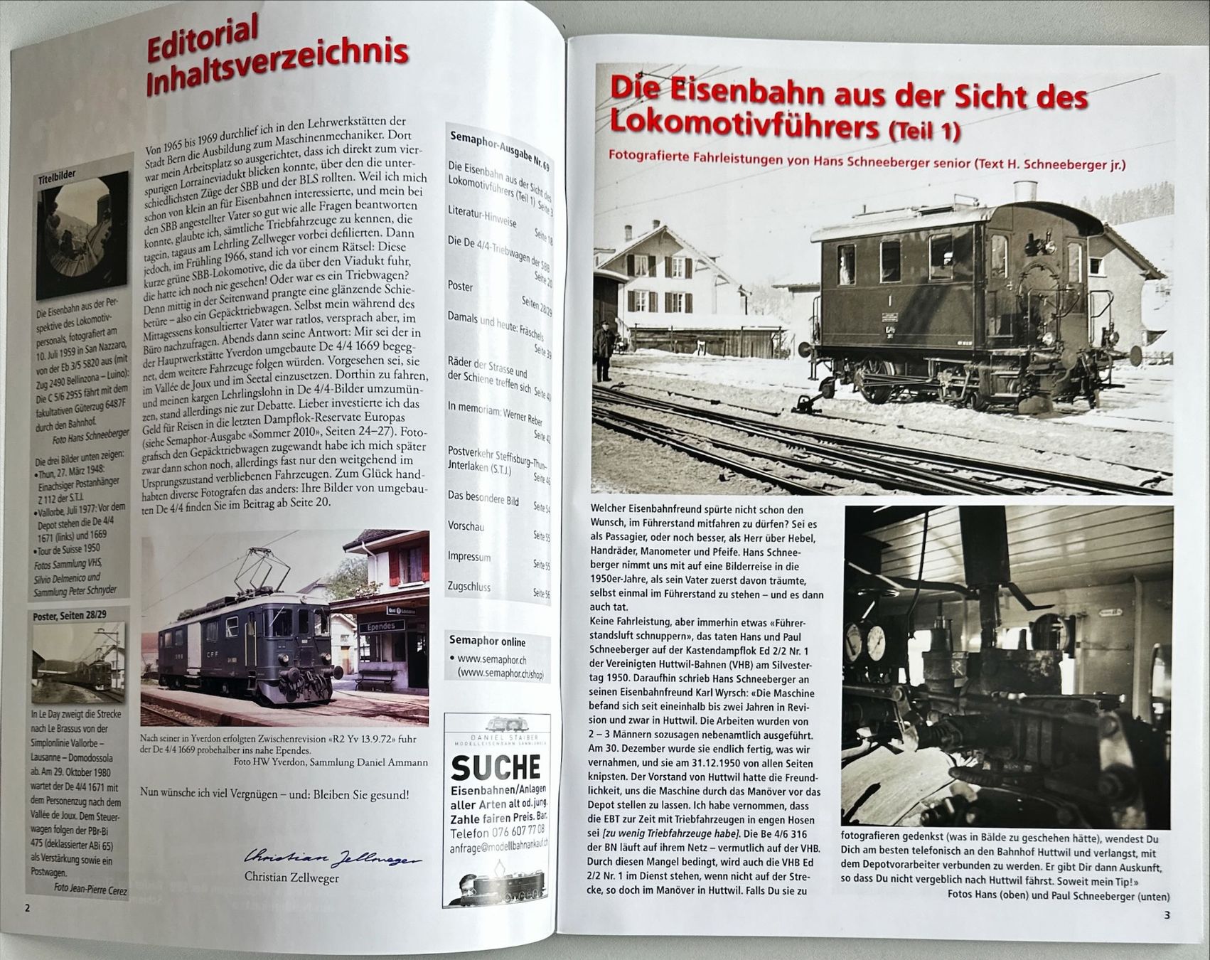 Riviste & Magazine: Semaphor Frühling 2021 Nr. 69 – Nuovo e nell'imballaggio originale da Murgenthal venduto da View 1