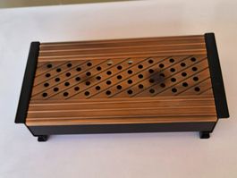 Vintage Retro Rechaud, Kupfer Wärmeplatte 33x17 cm