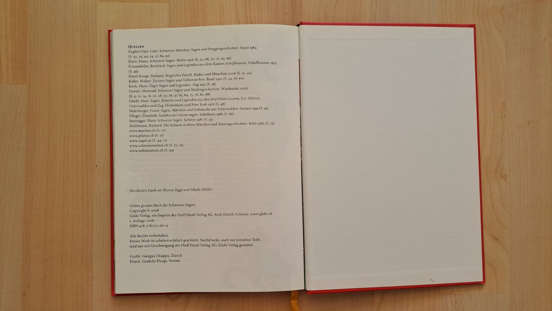 Libri: GLOBIS grosses Buch der Schweizer Sagen - 1.A. 2008 – Usato da Affoltern am Albis venduto da saminou01 8