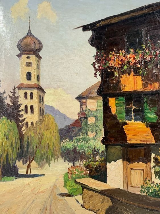 GEMÄLDE OEL/LEINWAND UNLESERLICH SIGNIERT MIT RAHMEN 2