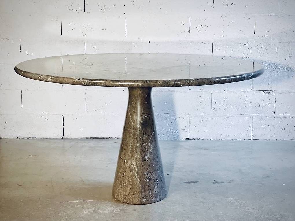 Tavoli: Angelo Mangiarotti Round Marble Dining Table, Italy, 1970s – Usato da Carouge GE venduto da polymagoo