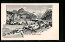 Engelberg, Grant Hotel Terrasse mit Umla