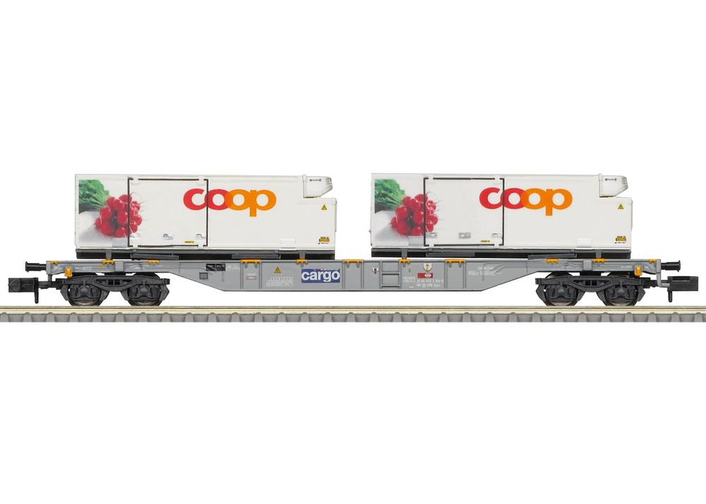 Minitrix 15493 SBB Cargo Containertragwagen COOP Radieschen | Kaufen ...