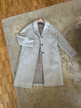 Damen Wollmantel Paul Smith, hellgrau, Gr. 40 (M)