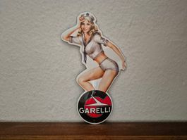Emailschild Garelli Mofa Motorrad Werkstatt Emaille Schild