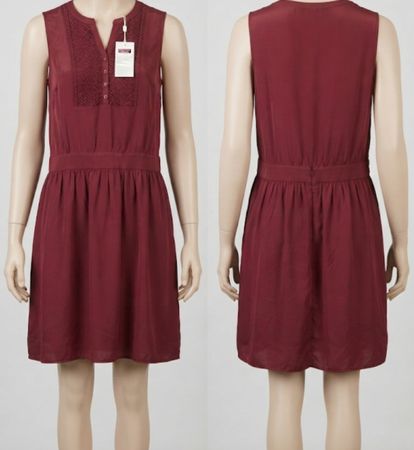 Robe soie Comptoir des Cotonniers bordeaux taille M neuve 
